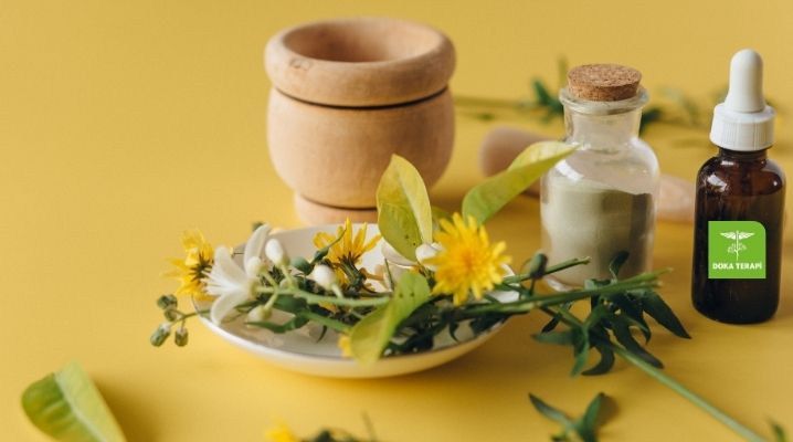 İstanbul homeopati tedavisi için kullanılan çiçekler şie ve bir takım malzemeler